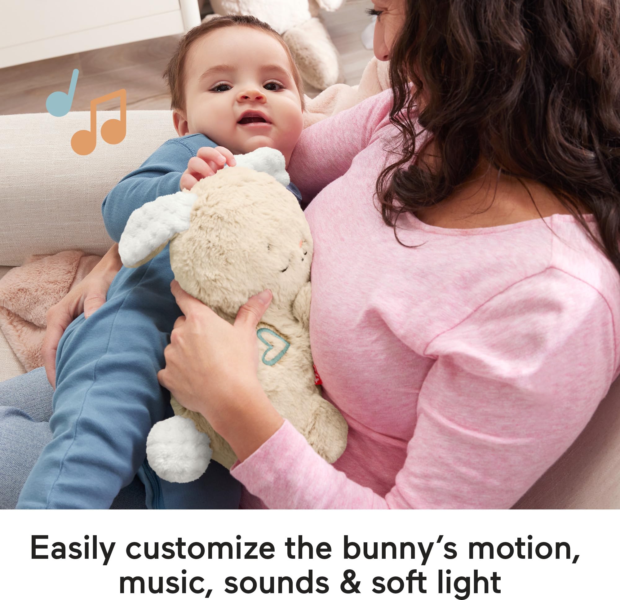 Fisher-Price Soothe 'N Snuggle Otter | Newborn Baby Toys & New Baby Gifts | Plush Soft Toys for Babies with Light and Sound Machine | Baby Girl and Baby Boy Gifts | Newborn Essentials, FXC66