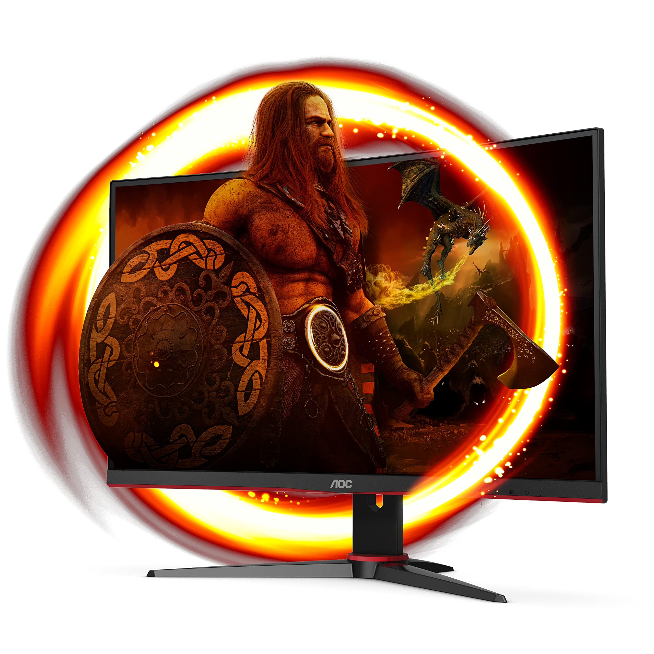 AOC Gaming Q27G2E - 27 INch QHD Monitor, 155Hz, 1ms MPRT, VA, FreeSync Premium, Shadow control, Low Input lag (2560 x 1440 @ 155Hz, 250 cd/m², HDMI 2.0 x 2, DisplayPort 1.2x1)