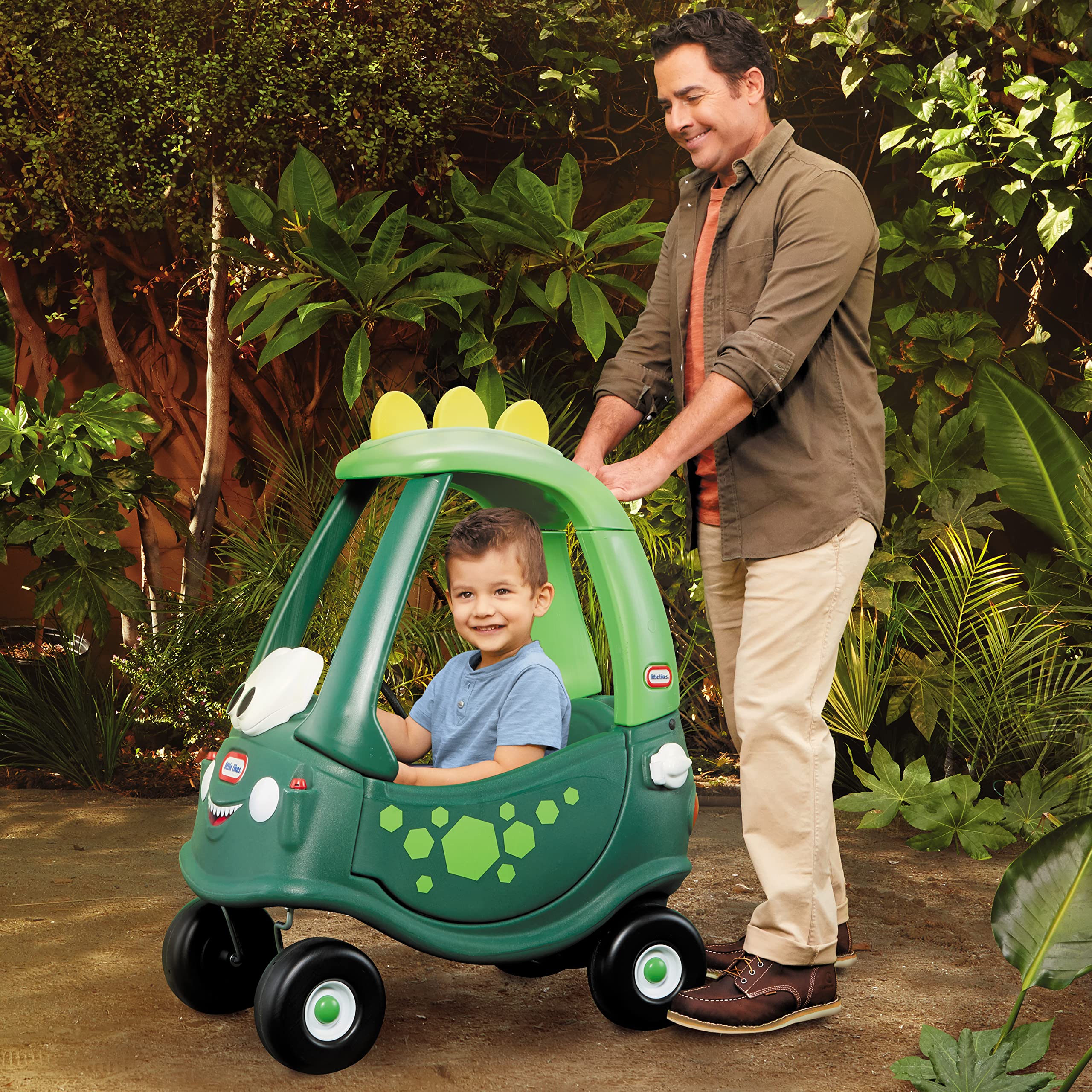 Little Tikes Dino Cozy Coupe Car. Kids Ride-On, Foot to Floor Slider, Mini Vehicle Push Car With Real Working Horn, Clicking Ignition Switch & Petrol Cap. For Ages 18 Months+