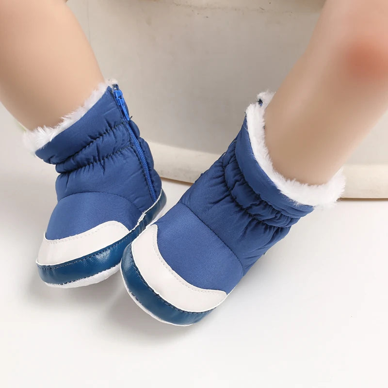 0-18M Lovely Warm Design Baby Girl Boy Toddler First Walkers Baby Shoes Soft Slippers Cute Shoes Winter Non-Slip Baby Warm Shoes