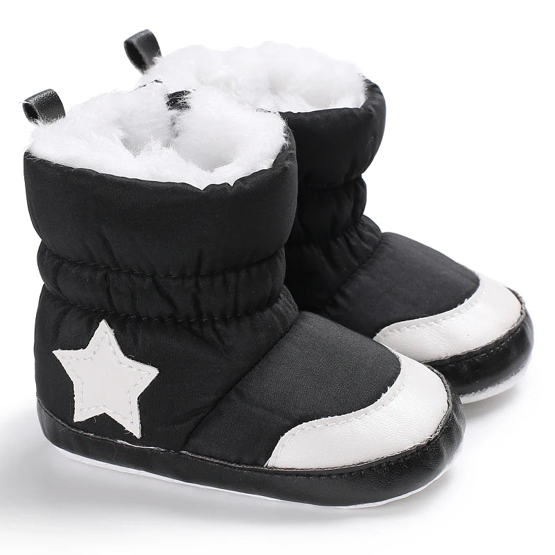 0-18M Lovely Warm Design Baby Girl Boy Toddler First Walkers Baby Shoes Soft Slippers Cute Shoes Winter Non-Slip Baby Warm Shoes