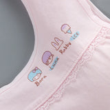 8-18years Teen Girls Training Bras Puberty Wireless Elastic Bra Cotton Sport Tank Tops Underwear KF026 Dropshipping