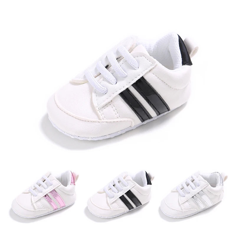 Fashion Baby Shoes Children White Sports Shoes For Girls Soft Flats Baby Toddler First Walkers Kids Sneakers Casual Infant Shoes