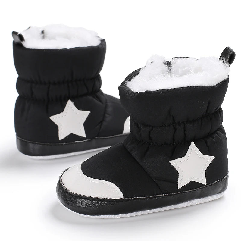 0-18M Lovely Warm Design Baby Girl Boy Toddler First Walkers Baby Shoes Soft Slippers Cute Shoes Winter Non-Slip Baby Warm Shoes