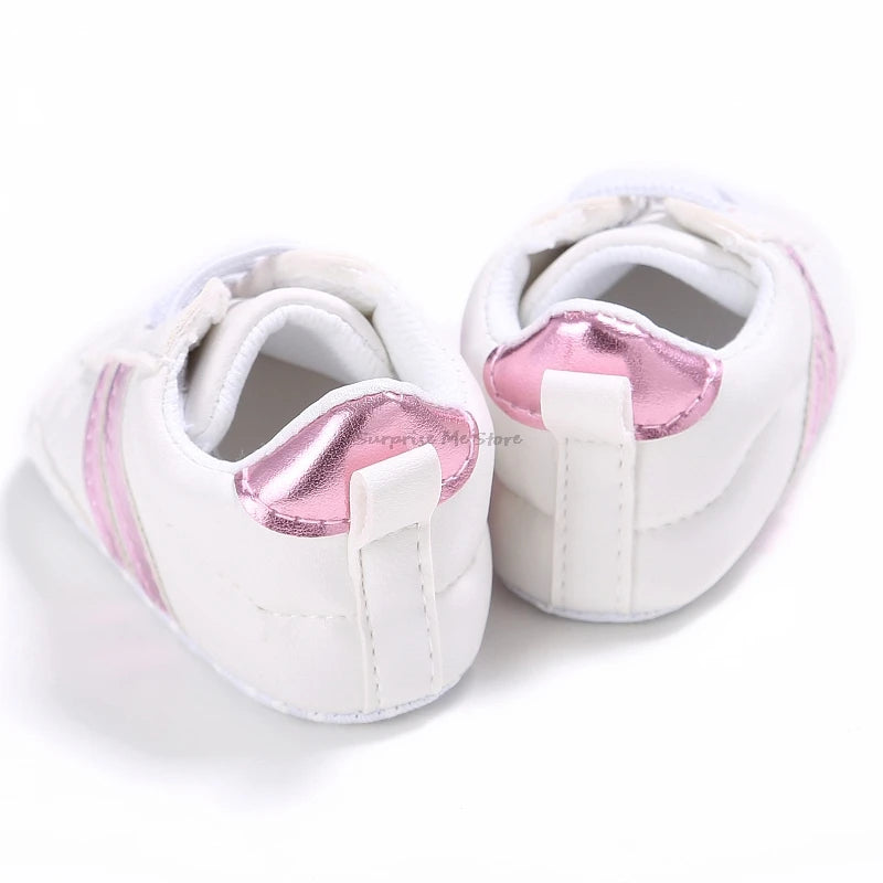 Fashion Baby Shoes Children White Sports Shoes For Girls Soft Flats Baby Toddler First Walkers Kids Sneakers Casual Infant Shoes