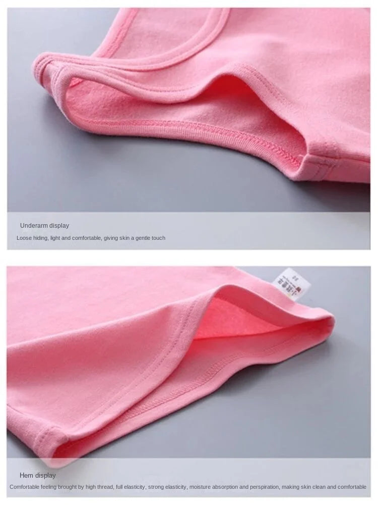 Fashion Children T-shirts for Girls Candy Color Baby Boys Graphic Tee Cotton Vest Tops Kids Summer Clothes Sleeveless T-Shirt - Idrilay 