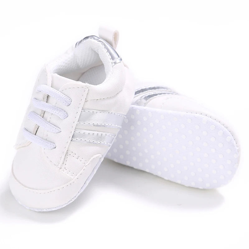 Fashion Baby Shoes Children White Sports Shoes For Girls Soft Flats Baby Toddler First Walkers Kids Sneakers Casual Infant Shoes