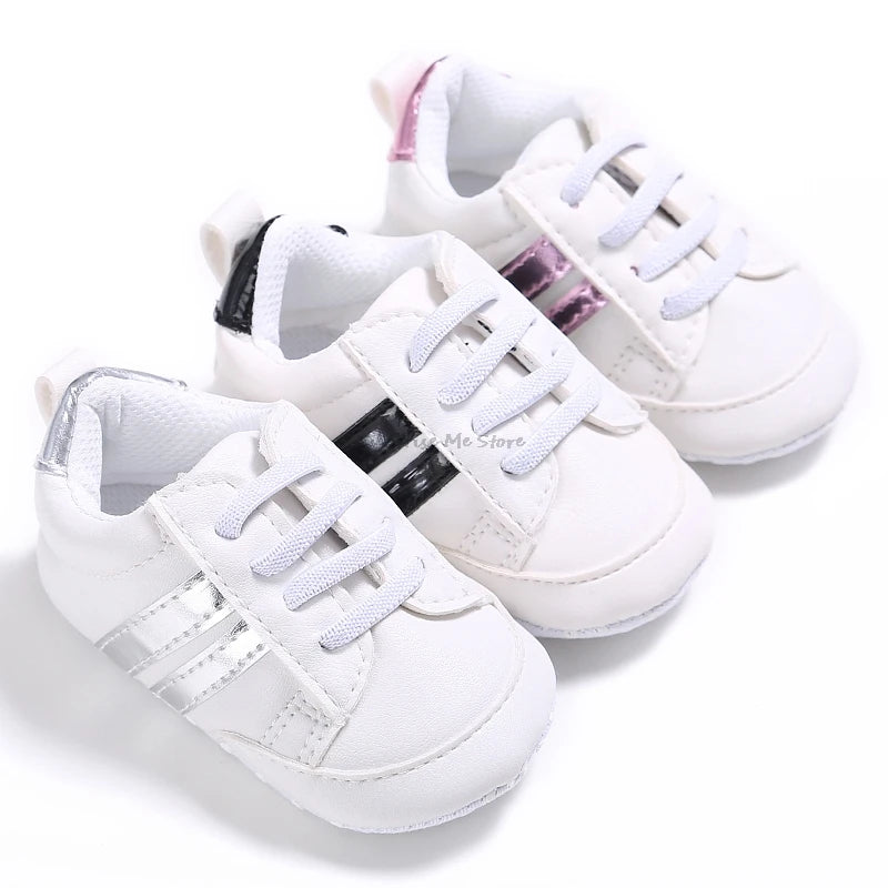 Fashion Baby Shoes Children White Sports Shoes For Girls Soft Flats Baby Toddler First Walkers Kids Sneakers Casual Infant Shoes