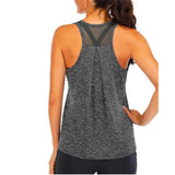 Yoga Shirt Female New Style T-Shirt Loose Fitness Tops Vest Women Sleeveless Sport Tee Quick-Drying Gym Running Workout Blouse - Idrilay 