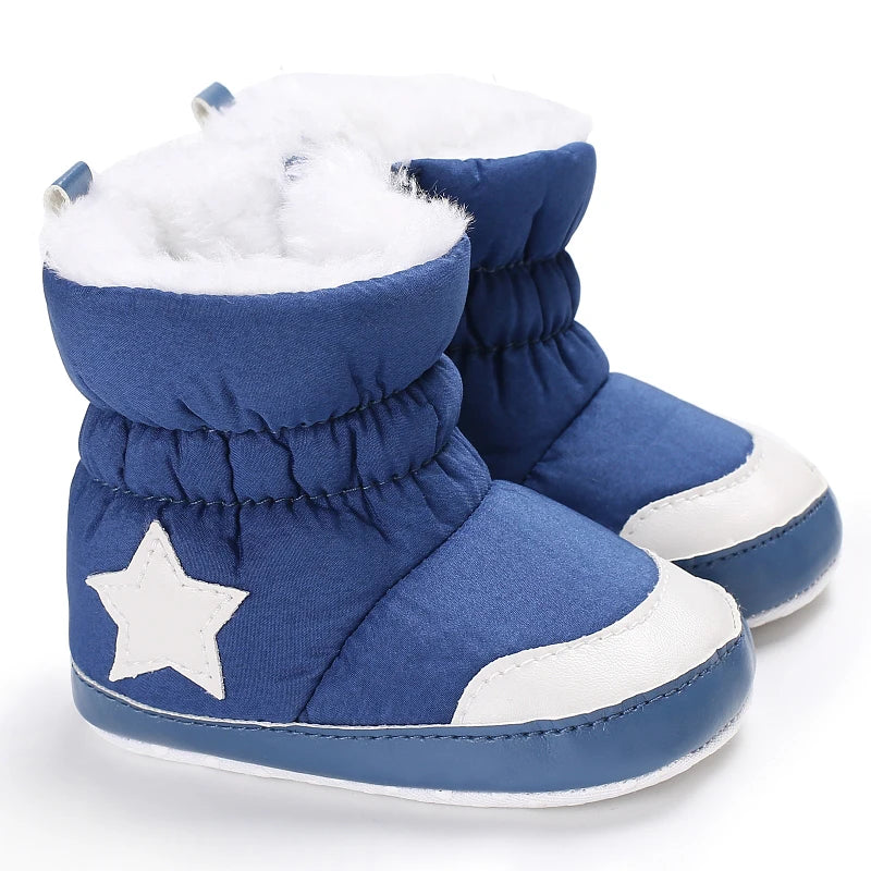 0-18M Lovely Warm Design Baby Girl Boy Toddler First Walkers Baby Shoes Soft Slippers Cute Shoes Winter Non-Slip Baby Warm Shoes