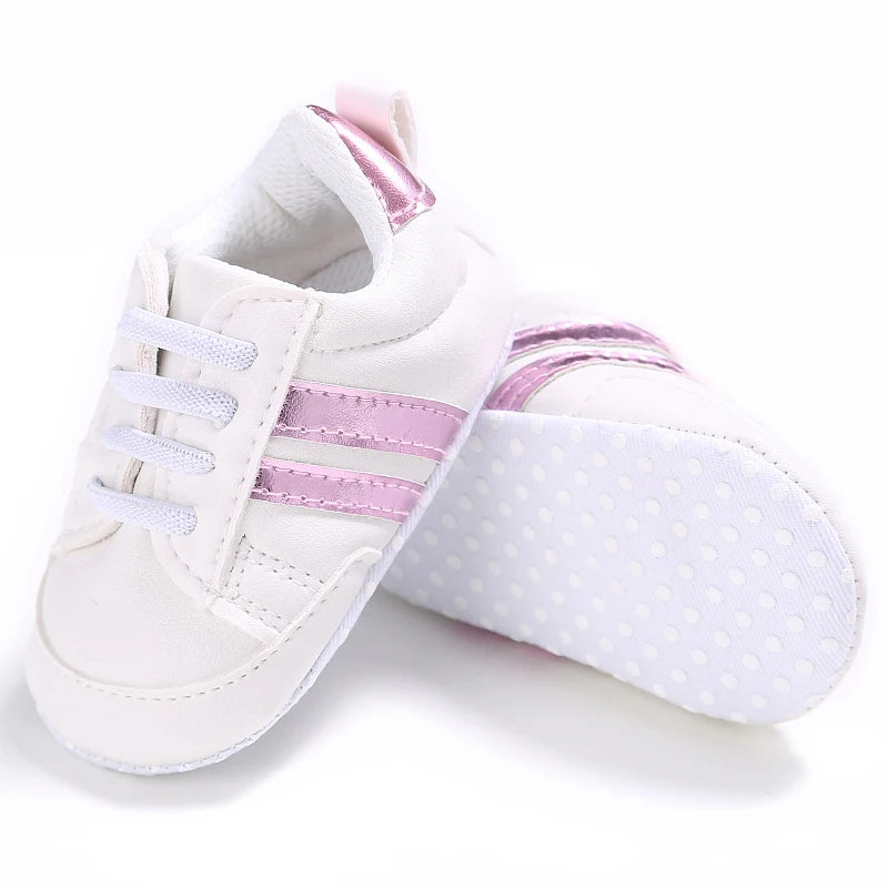 Fashion Baby Shoes Children White Sports Shoes For Girls Soft Flats Baby Toddler First Walkers Kids Sneakers Casual Infant Shoes