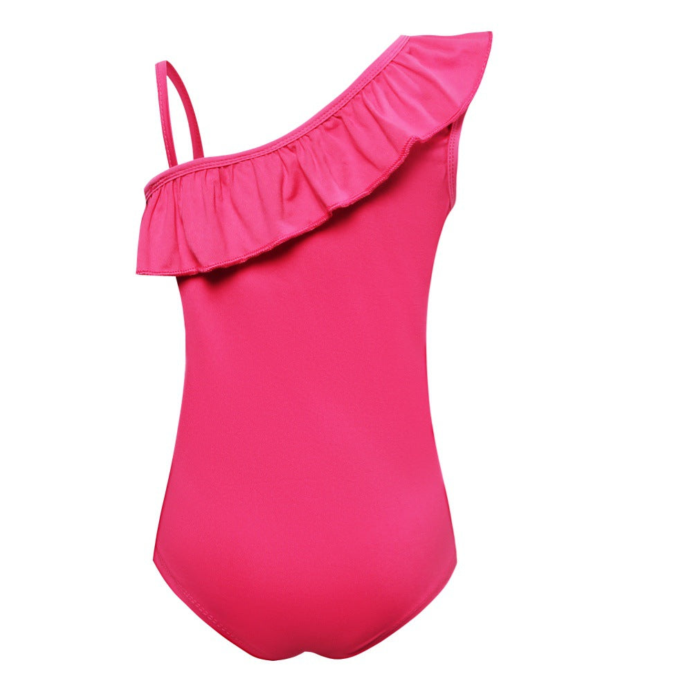 Swimsuit for Girls Summer Vacation Outfits Kids Game copybara Sling Ruffles Bikini Set Children Carooon Print Swimwear