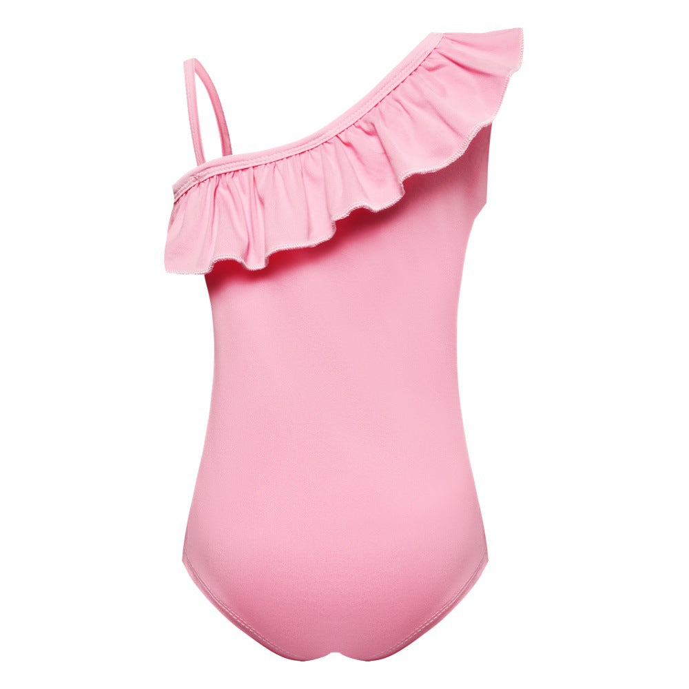 Swimsuit for Girls Summer Vacation Outfits Kids Game copybara Sling Ruffles Bikini Set Children Carooon Print Swimwear
