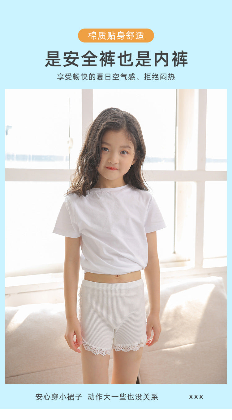 3Pcs Cotton Girls Shorts Safety Pants Top Quality Kids Pants Underwear Children Summer Cute Bow Short Underpants for 1-12 Years