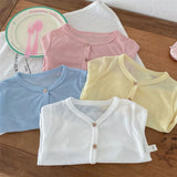 Summer Korean Children Clothing Breathable Soft Kids Casual Coat Baby Toddler Sunscreen Thin Cardigan Toddler Girls Boys Outwear