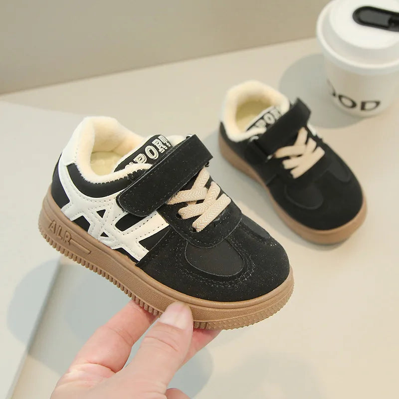 Children's Casual Cotton Shoes 2025 Autumn Winter New Boys Girls Retro Sports Shoes Kids Toddler Non-Slip Comfortable Sneakers - Idrilay 