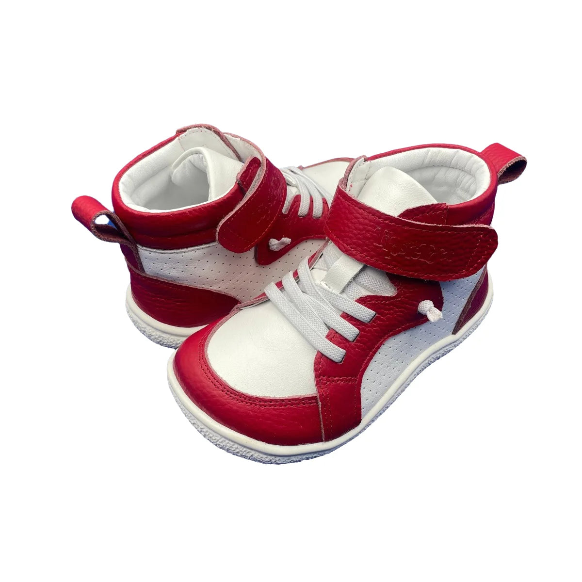 Tipsietoes Spring Autumn Genuine Leather Boots For Girls Boys Kid Barefoot Sneaker Leather Linning Light Weight Elastic Strape