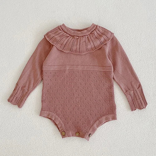 2024 New Autumn Infant Baby Girls Boys Knitted Jumpsuit Toddler Baby Girl Boys Long Sleeved Knitting Romper Children Clothes