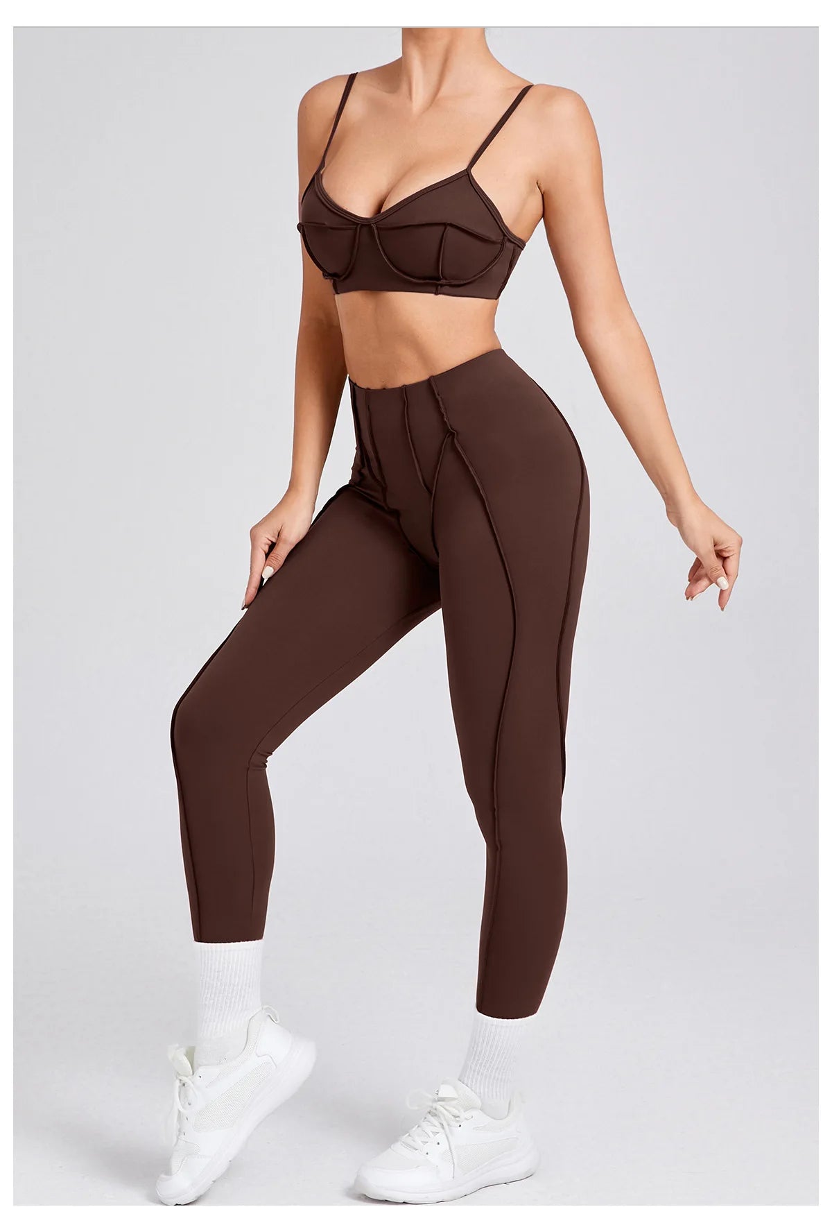 Yoga Sports Fitness Sets High Waist Hip-lifting Trousers Open Back Bra Suit Casual Running Workout Gym Leggings Sexy Sets Women - Idrilay 