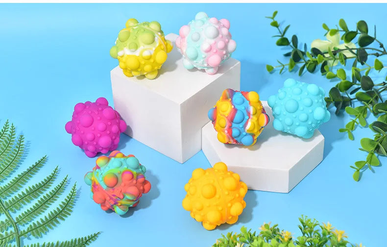 15 Exclusive Styles Pops 3D Fidget Toys Ball New Anti Stress Kawaii Figet Kids Toys 3D Fidget Toys Stress Ball Kids Toys