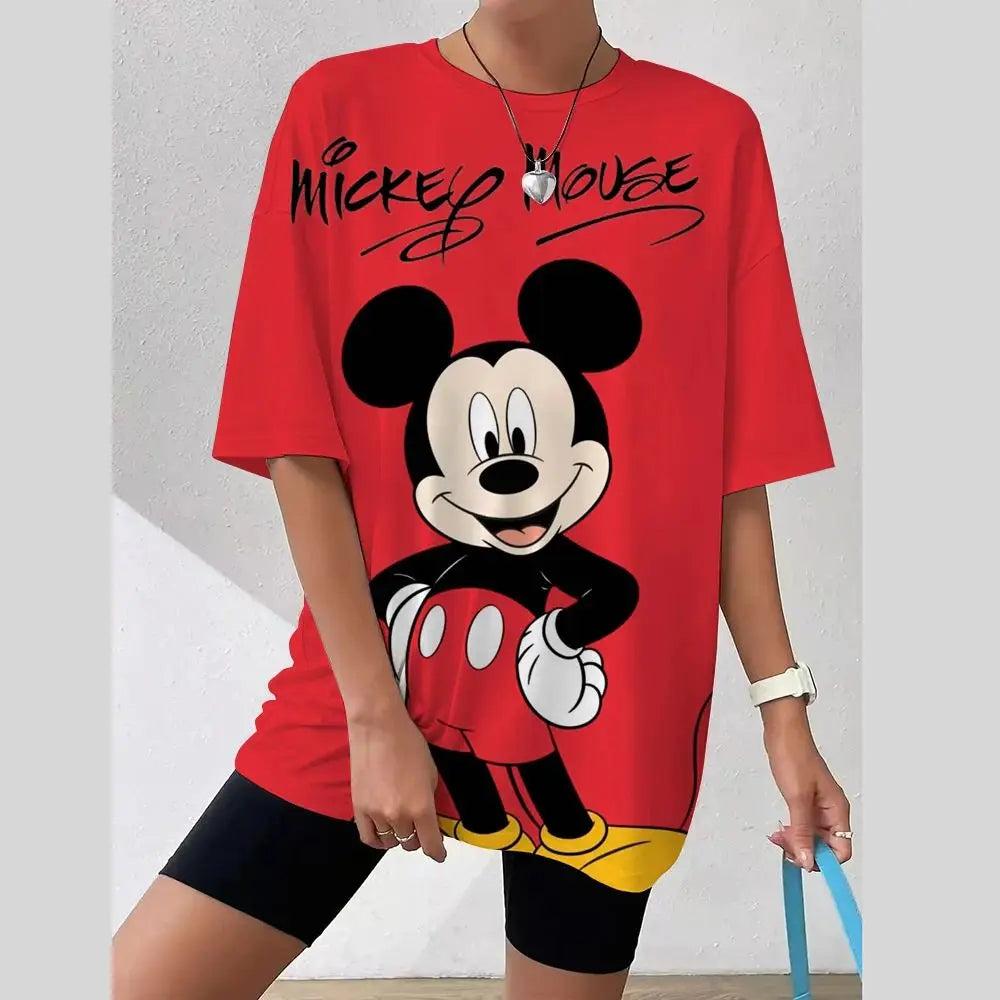 2026 M-ickey 3D Print T-shirt for Women Kids T-shirt Round Neck Clothes Pulovers Top Graphic T Shirts Casual