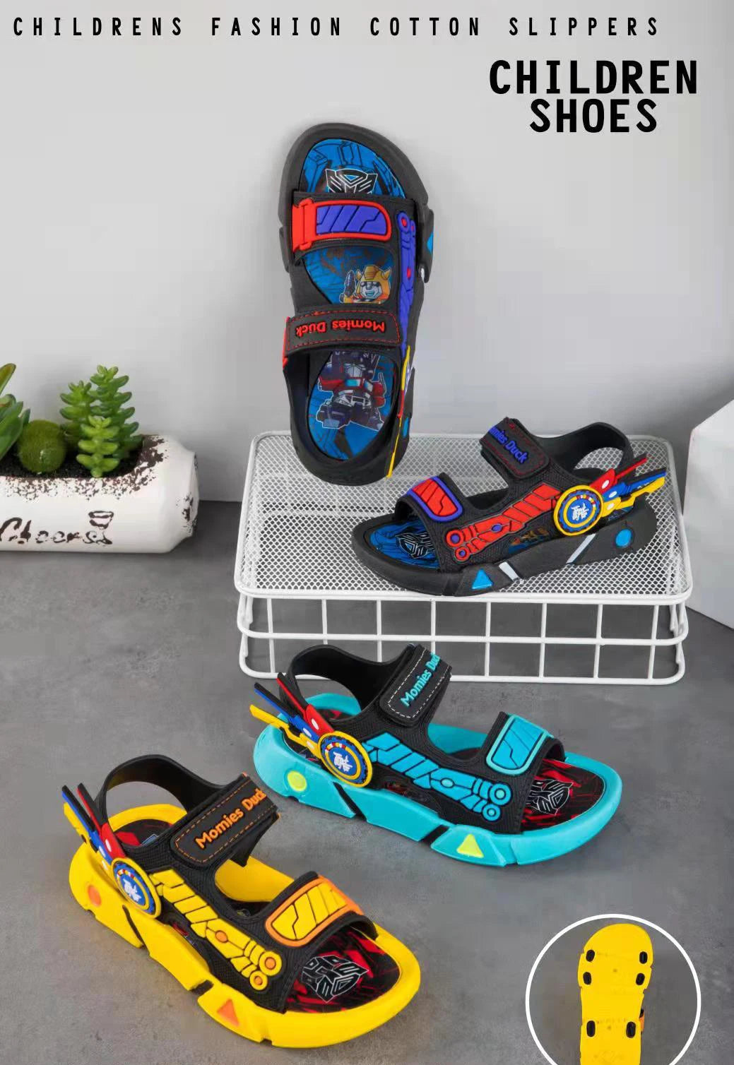 2025 New Summer  Kids' Sandals Boys' Shoes – Breathable Non-Slip Soft Sole Sports Beach Sandals for Toddler Boys and Children - Idrilay 