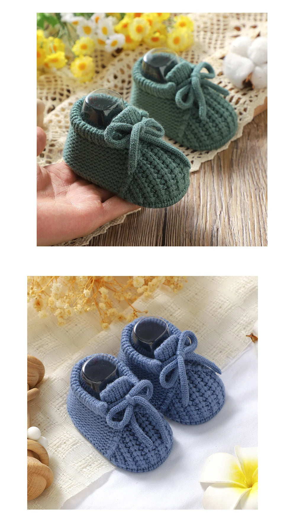 Newborn Baby Shoes Knitted Infant Boys Girls First Boots Fashion Solid Toddler Kid Bed Footwear 0-18M Warm Clothing Accessories