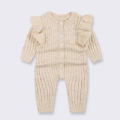 2024 New Autumn Infant Baby Girls Boys Knitted Jumpsuit Toddler Baby Girl Boys Long Sleeved Knitting Romper Children Clothes