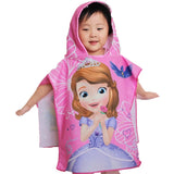 60*120 CM Baby Boys Girls Cartoon Mickey Cars Print Children Hooded Bath Towels Cloak Dry Absorbent Microfiber Bathrobes Pajamas
