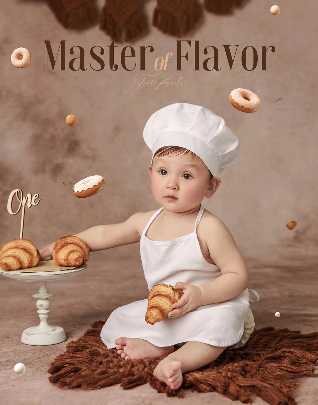 2pcs/set Baby Chef Apron Hat Newborn Photography Props  Kids Costumes  Chef Baby Cook Costume - Idrilay 