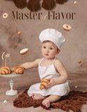 2pcs/set Baby Chef Apron Hat Newborn Photography Props  Kids Costumes  Chef Baby Cook Costume - Idrilay 