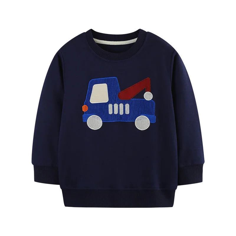 2-7T New Design Cotton Boys Sweatshirts Dinosaurs Fashion Children's Sport Shirts Long Sleeve Kids Autumn Spring Clothes