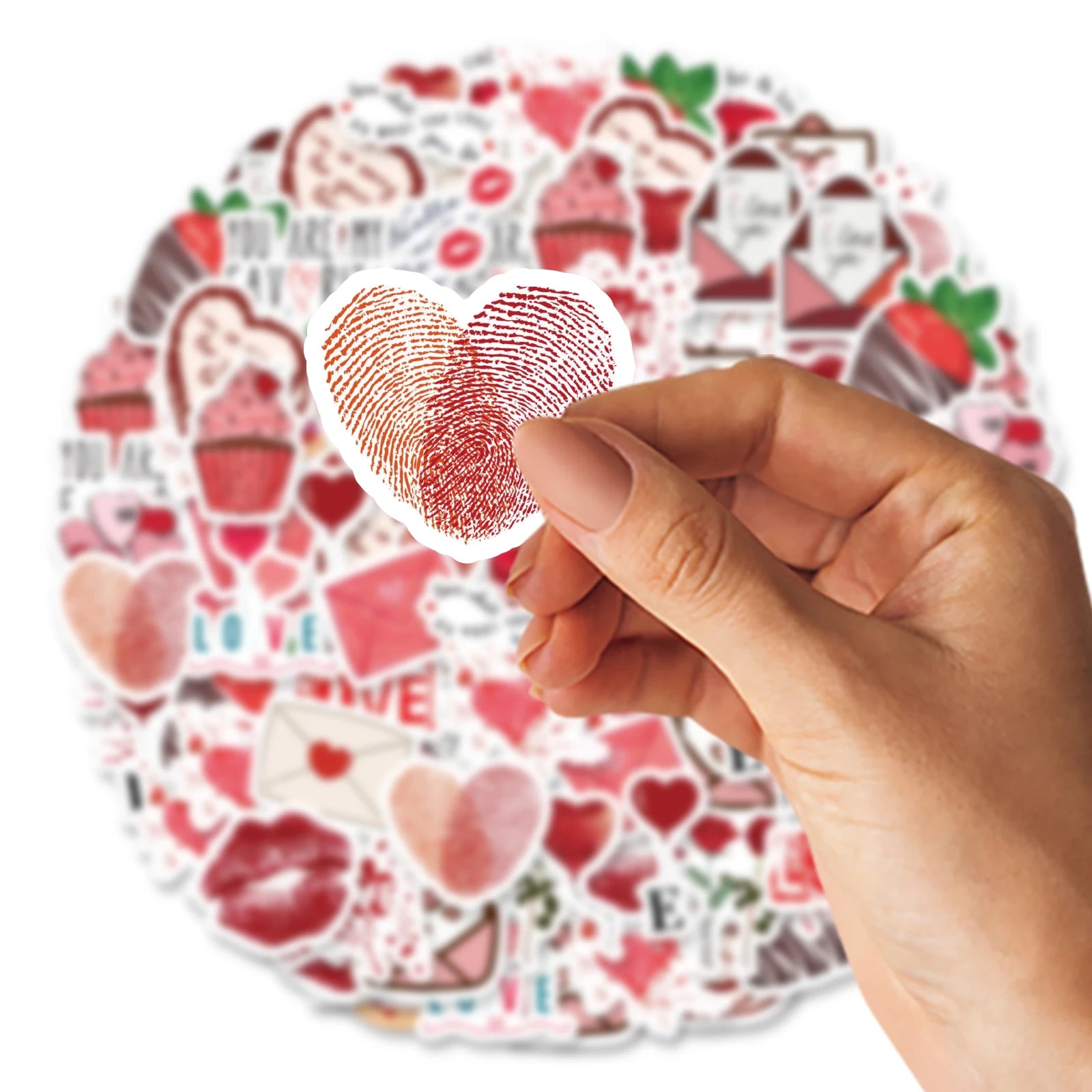 46pcs Valentine's Day Theme Pattern Stickers, Suitable for Valentine Parties, Photo Albums, Notebooks, Phone Cases, Water Bottle - Idrilay 