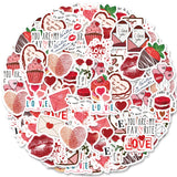 46pcs Valentine's Day Theme Pattern Stickers, Suitable for Valentine Parties, Photo Albums, Notebooks, Phone Cases, Water Bottle - Idrilay 