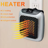 800W Portable Electric Heater Wall Outlet Small Space Heater with Adjustable Thermostat Room Heater Home Appliance Heating Stove - Idrilay 