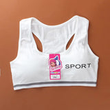 8-18Y Teenage Girls Training Bras Panties Student Kids Cotton Underwear Sets Young Children Padded Bra Vest+Panties Underclothes