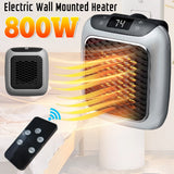 800W Portable Electric Heater Wall Outlet Small Space Heater with Adjustable Thermostat Room Heater Home Appliance Heating Stove - Idrilay 
