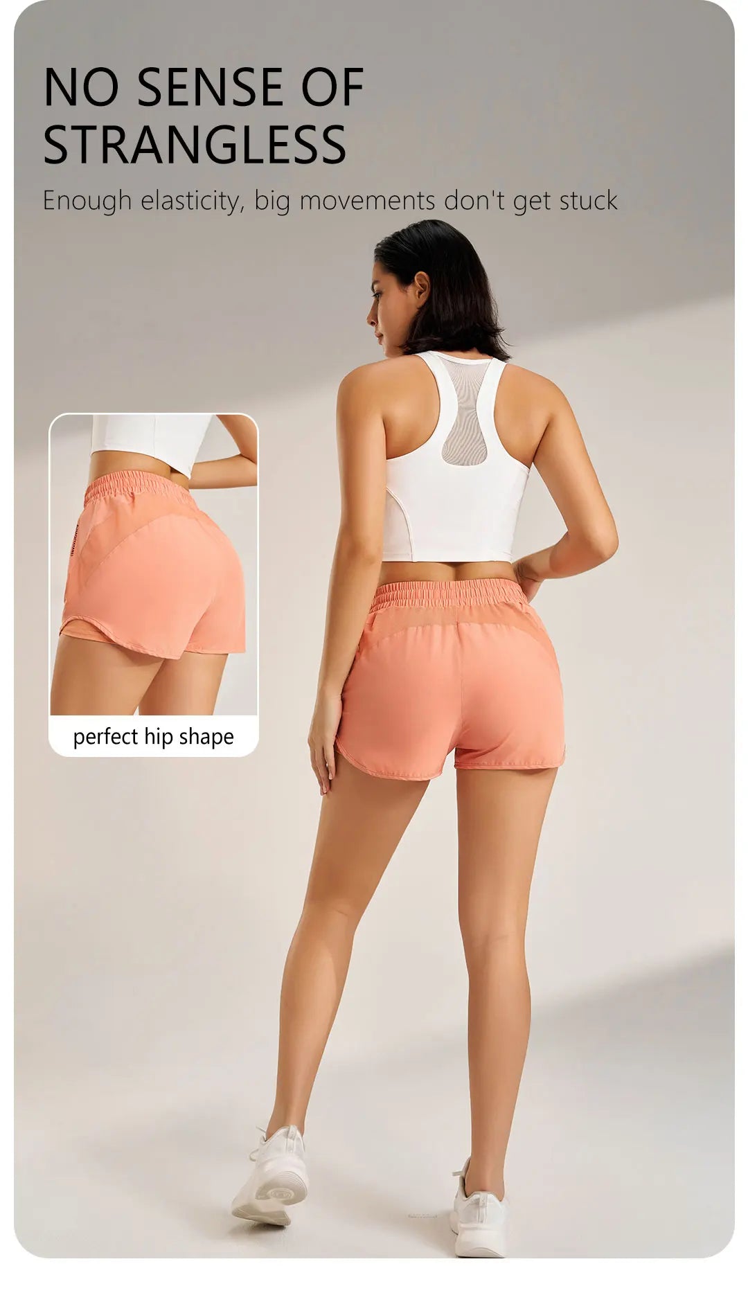 Sports shorts women's yoga fitness high waist loose three-quarter pants high elastic quick-drying breathable anti-glare - Idrilay 