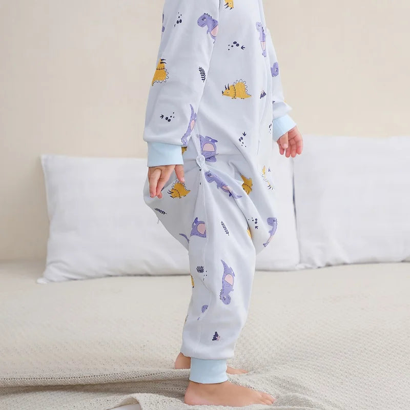 MICHLEY Spring Cotton Sleeping Bag Baby Sack Cartoon Sleepsack Pajamas Long Sleeve Sleepwear For Girls Boys Children 6M-6T