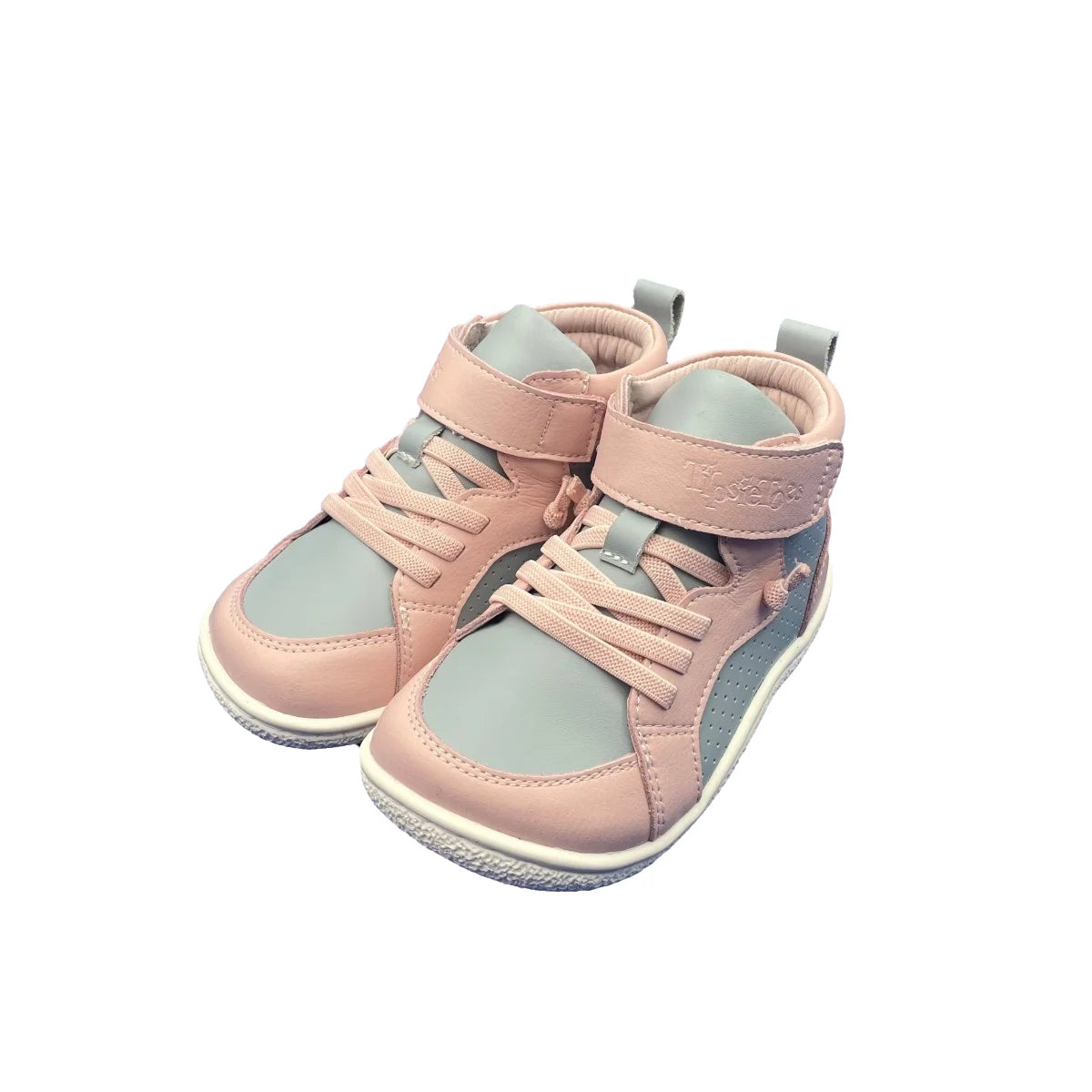 Tipsietoes Spring Autumn Genuine Leather Boots For Girls Boys Kid Barefoot Sneaker Leather Linning Light Weight Elastic Strape