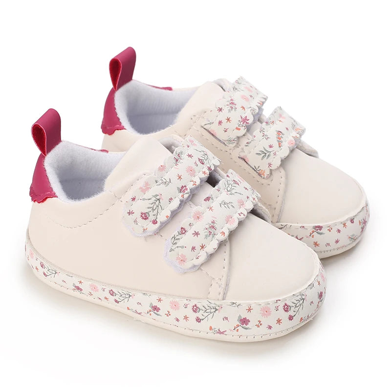 Baby Girl Shoes White Lace Floral Embroidered Soft Shoes Prewalker Walking Toddler Kids Shoes First Walker