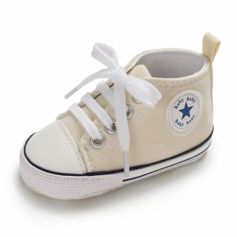 Canvas Sneakers Baby Boys Girls Shoes First Walkers Infant Toddler Anti-Slip Soft Sole Classical Newborn Baby Shoes 0-18 Months