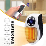 500W Portable Heater Electric Heater Plug in Wall Room Heater Home Appliance Heating Stove Mini Radiator Remote Warmer Machine - Idrilay 