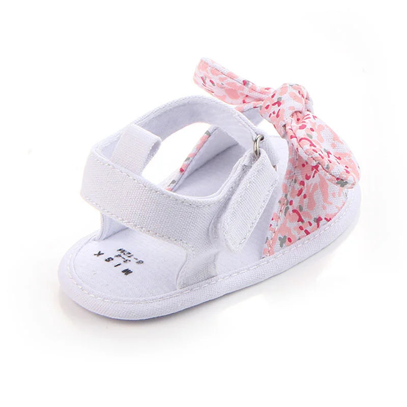 1 Pair Lytwtw's Children Baby Kids Boys girls Shoes Non-Slip Canvas Bowknot Toddlers Newborn Infantil sandals