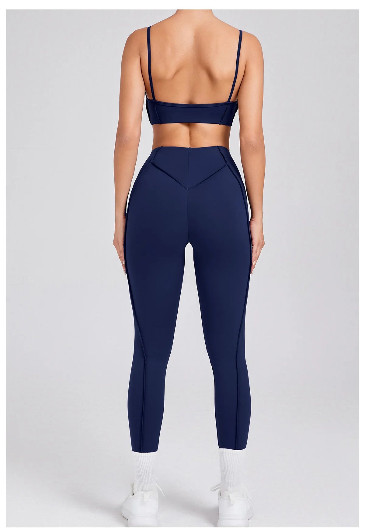 Yoga Sports Fitness Sets High Waist Hip-lifting Trousers Open Back Bra Suit Casual Running Workout Gym Leggings Sexy Sets Women - Idrilay 