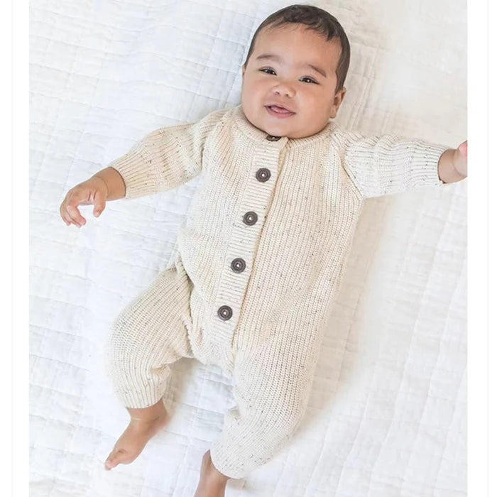 2024 New Autumn Infant Baby Girls Boys Knitted Jumpsuit Toddler Baby Girl Boys Long Sleeved Knitting Romper Children Clothes