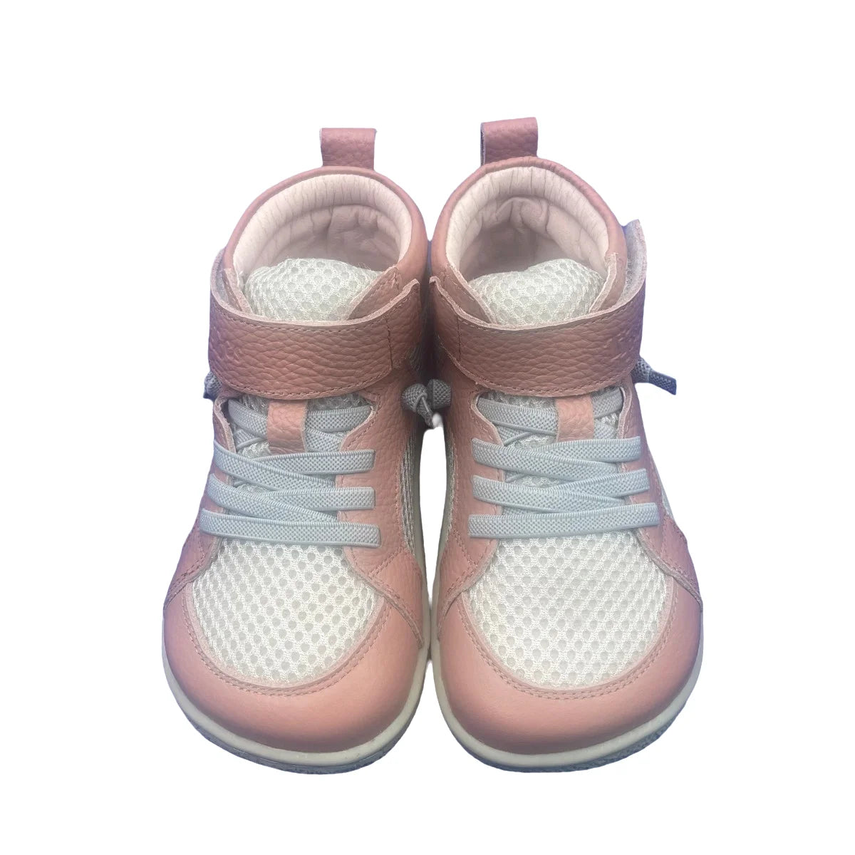 Tipsietoes Spring Autumn Genuine Leather Boots For Girls Boys Kid Barefoot Sneaker Leather Linning Light Weight Elastic Strape