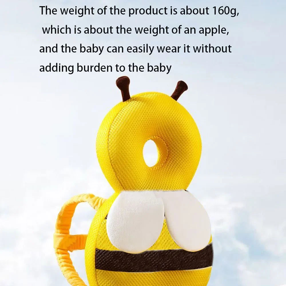 Baby Toddler Head Pillow Baby Learning To Walk Anti-fall Pillow Breathable Head Little Bee Head Protection Anti-fall Hat