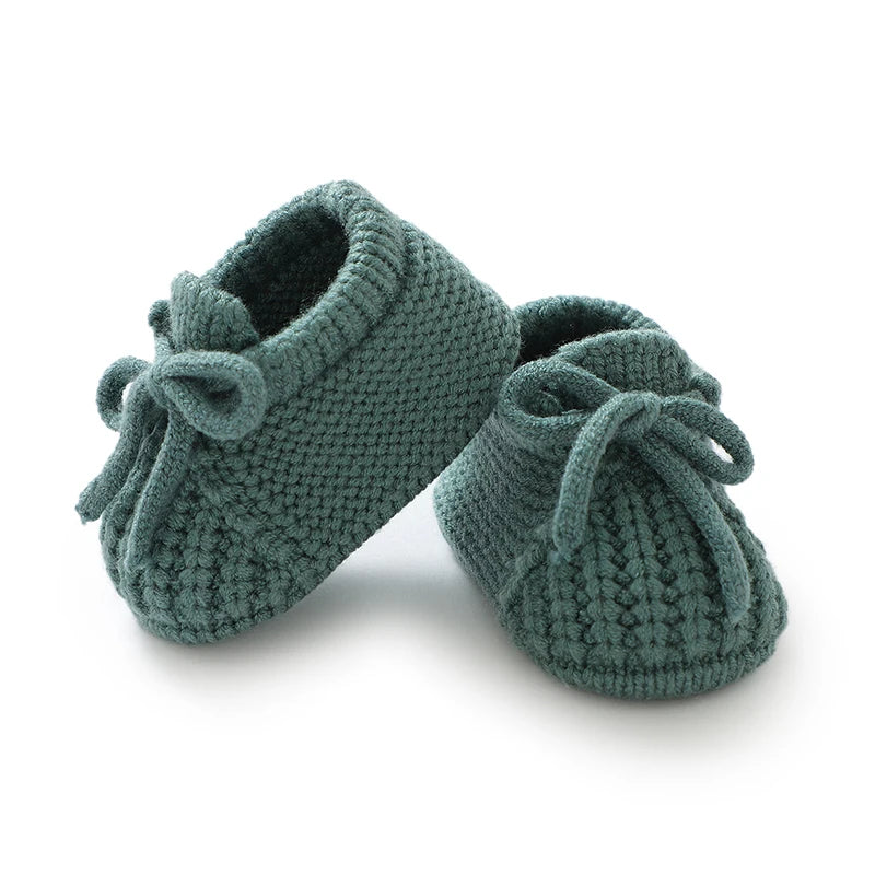 Newborn Baby Shoes Knitted Infant Boys Girls First Boots Fashion Solid Toddler Kid Bed Footwear 0-18M Warm Clothing Accessories