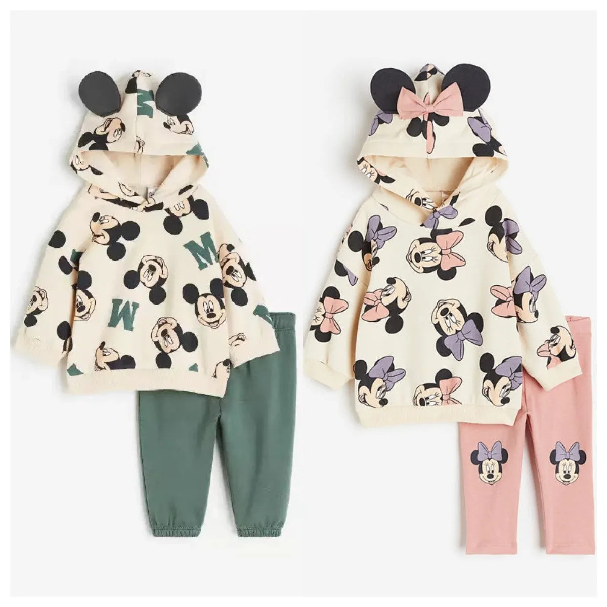 Children's Hoodie Set Kids Clothes Baby Boys Clothing Mickey Hooded Casual Sweaters Hooded Sweatshirt+pants 2pcs/set